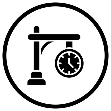 Saat Vektörü Simgesi Tasarım İllüstrasyonu