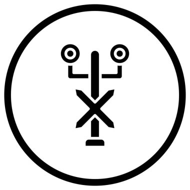 Trafik Sinyali Vektör Simgesi Tasarım İllüstrasyonu