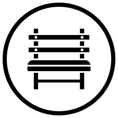 Bench Vektör Simgesi Tasarım İllüstrasyonu