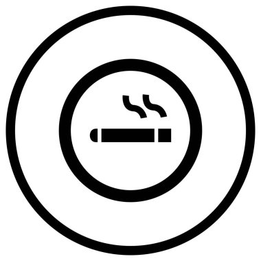 sigara içilen alan Vektör Simgesi Tasarım İllüstrasyonu