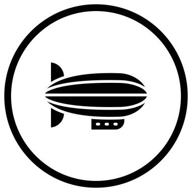 Zeplin Vektör Simgesi Tasarım Çizimi