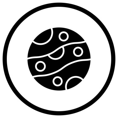 Gezegen Vektörü Simgesi Tasarım Çizimi