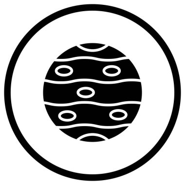 Jüpiter Vektör Simgesi Tasarım İllüstrasyonu