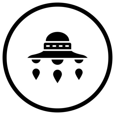 UFO vektör simgesi tasarımı illüstrasyonu