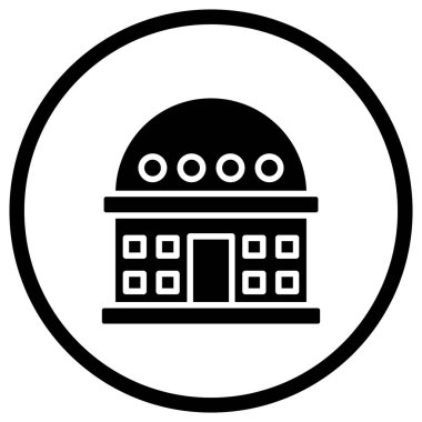 Planetaryum Vektör Simgesi Tasarım İllüstrasyonu