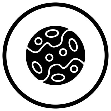 Plüton Vektör Simgesi Tasarım İllüstrasyonu