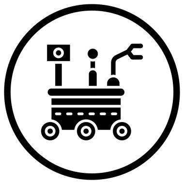 Mars Gezgin Vektör Simgesi Tasarım İllüstrasyonu