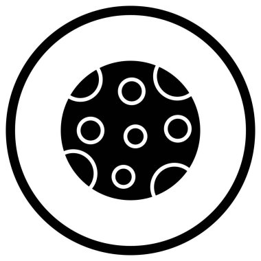 Dolunay Vektör Simgesi Tasarım Çizimi