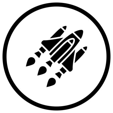 Uzay mekiği Vektör Simgesi Tasarım İllüstrasyonu