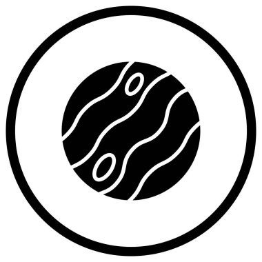 Uranüs Vektör Simgesi Tasarım İllüstrasyonu