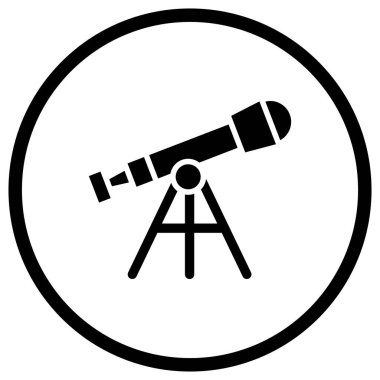 Teleskop Vektör Simgesi Tasarım İllüstrasyonu