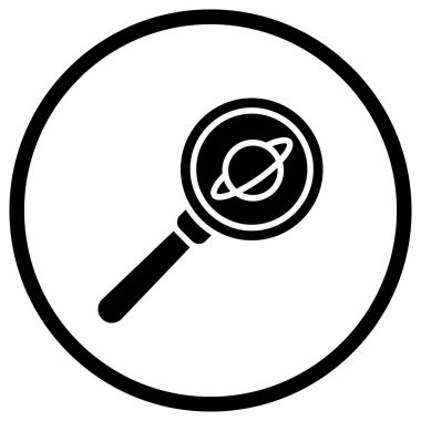 Keşif Vektörü Simgesi Tasarım İllüstrasyonu