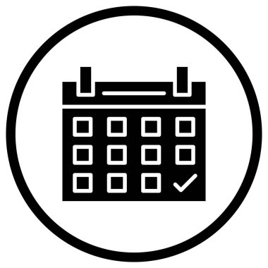 Takvim Vektörü Simgesi Tasarım İllüstrasyonu