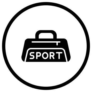 Spor çantası Vektör Simgesi Tasarım İllüstrasyonu