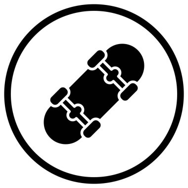 Kaykay Vektörü Simgesi Tasarım İllüstrasyonu