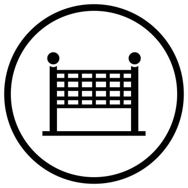 Tenis kortu Vektör Simgesi Tasarım İllüstrasyonu