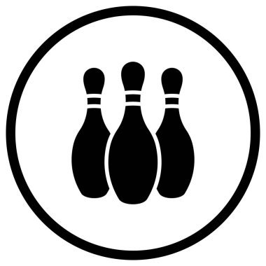 Bowling lobutları Vektör Simgesi Tasarım İllüstrasyonu