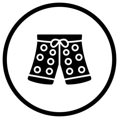 Yüzme Şortu Vektör Simgesi Tasarım İllüstrasyonu