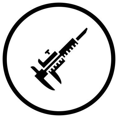 Kaliper Vektör Simgesi Tasarım İllüstrasyonu