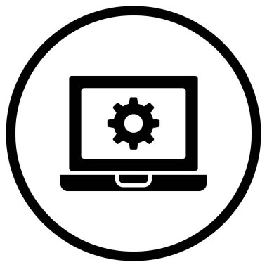 Gear Vektör Simgesi Tasarım İllüstrasyonu