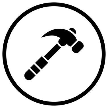 Çekiç Vektör Simgesi Tasarım İllüstrasyonu