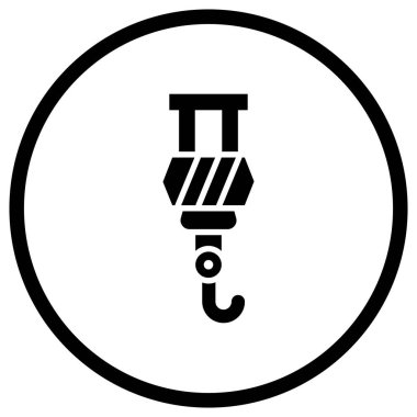 Turna kancası Vektör Simgesi Tasarım Çizimi