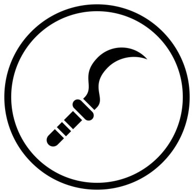 Orak Vektör Simgesi Tasarım Çizimi