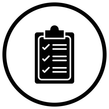 Denetim Listesi Vektör Simgesi Tasarım İllüstrasyonu