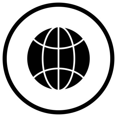 Dünya Çapında Vektör Simgesi Tasarım İllüstrasyonu