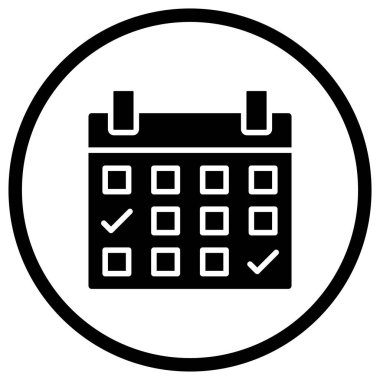 Takvim Vektörü Simgesi Tasarım İllüstrasyonu