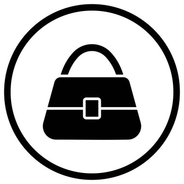 El Çantası Vektör Simgesi Tasarım İllüstrasyonu