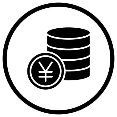 Yen Vektör Simgesi Tasarım Çizimi