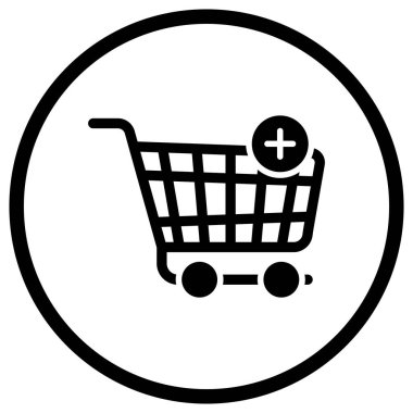 Sepet Vektör Simgesi Tasarım Çizimine Ekle