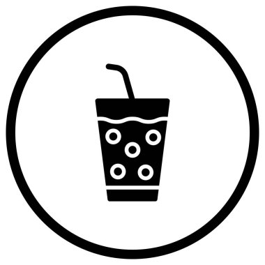 İçecek Vektörü Simgesi Tasarım İllüstrasyonu