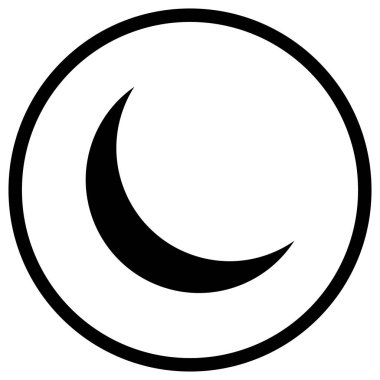 Ay Vektörü simgesi tasarımı illüstrasyonu