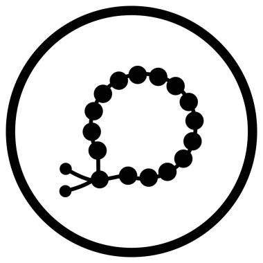 Boncuk Vektör Simgesi Tasarım Çizimi