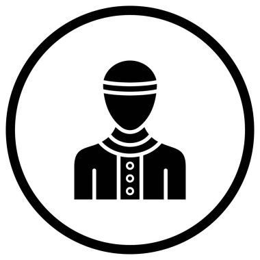 Müslüman Vektör Simgesi Tasarım İllüstrasyonu