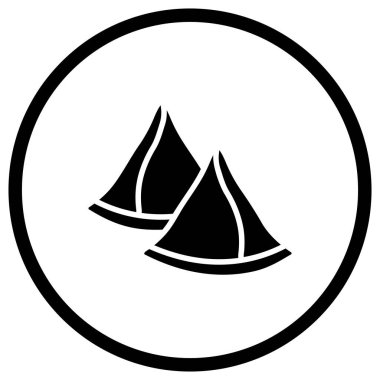 Samosa Vektör Simgesi Tasarım İllüstrasyonu