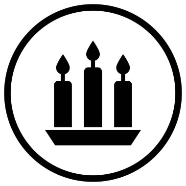 Mum Vektörü Simgesi Tasarım İllüstrasyonu