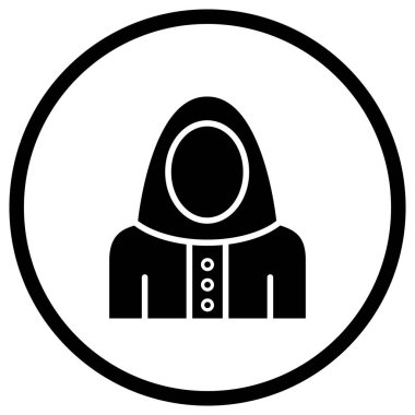 Niqab Vektör Simgesi Tasarım Çizimi