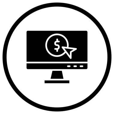 Tıklama başına ödeme Vektör Simgesi Tasarım İllüstrasyonu