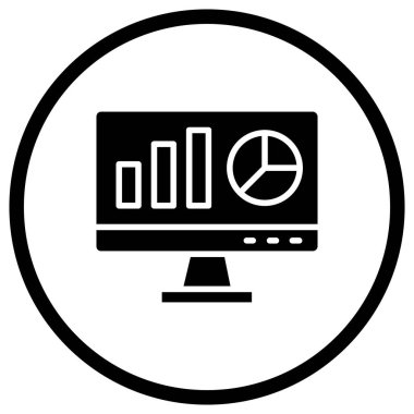 İstatistik Raporu Vektör Simgesi Tasarım İllüstrasyonu
