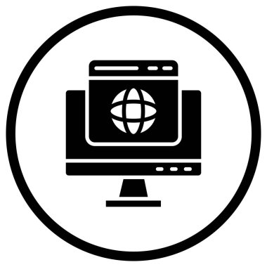 Web tarayıcı Vektör Simgesi Tasarım İllüstrasyonu