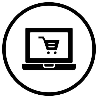 Çevrimiçi alışveriş vektörü Simge Tasarım İllüstrasyonu