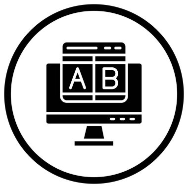 Ab Vektör Simgesi Tasarım İllüstrasyonu