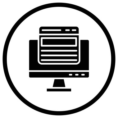 Web sayfası Vektör Simgesi Tasarım İllüstrasyonu