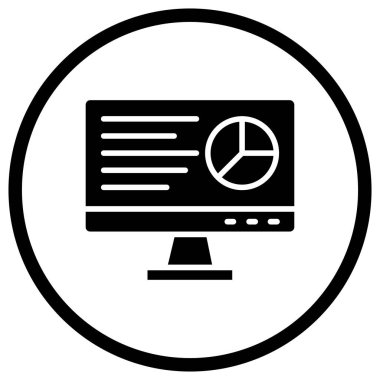 Pasta Çizelgesi Vektör Simgesi Tasarım İllüstrasyonu