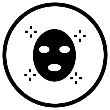 Yüz maskesi Vektör Simgesi Tasarım Çizimi