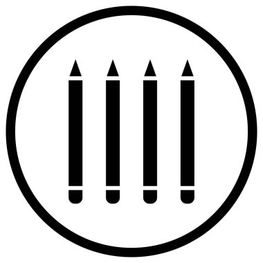 Göz Kalemi Vektör Simgesi Tasarımı Çizimi