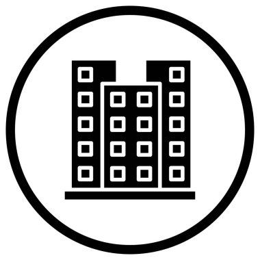 Skycraper Vektör Simgesi Tasarım İllüstrasyonu